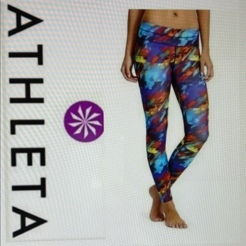 😎HP😎Athleta Colorburst Sonar Tights